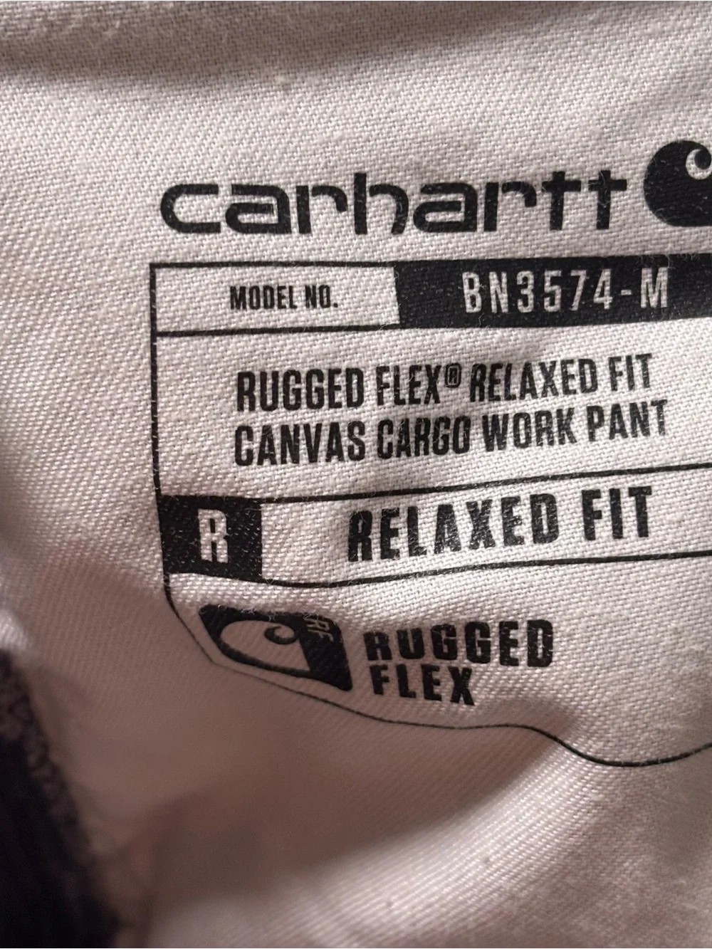 Carhartt Rugged Flex Relaxed Fit Canvas Cargo Work Pants Size 33x34